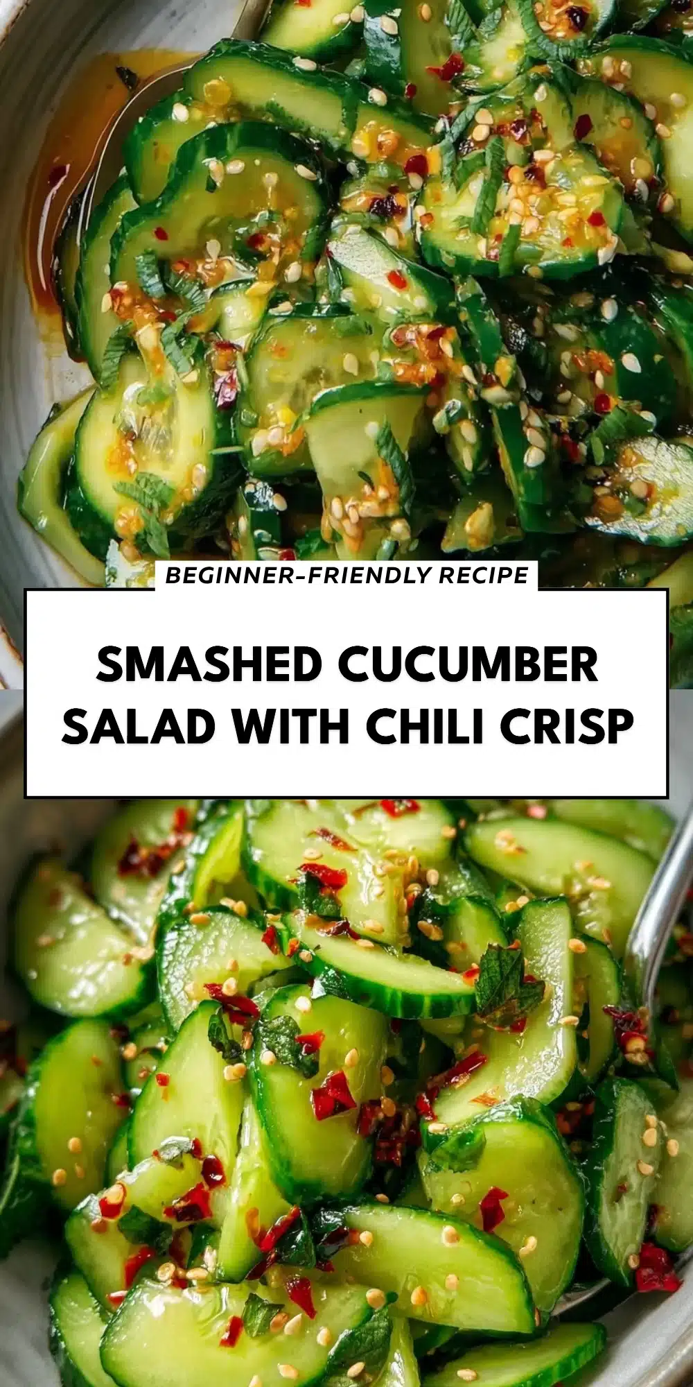 Smashed Cucumber Salad with Chili Crisp