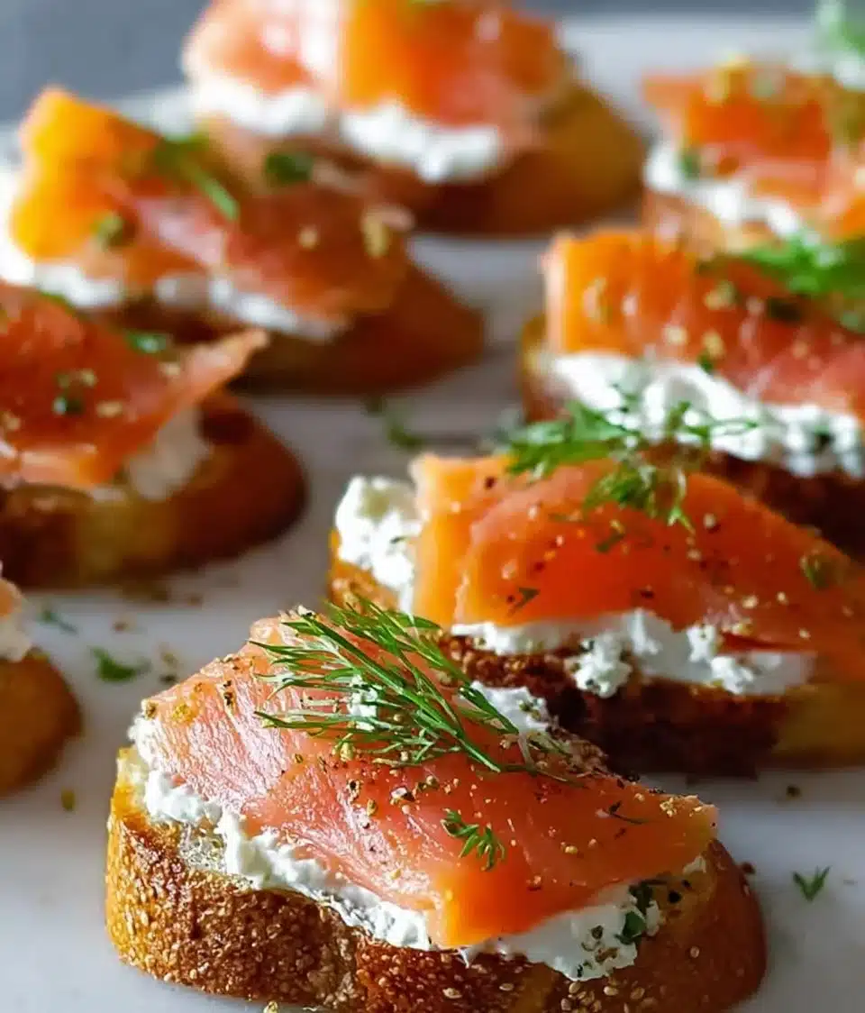 Easy Smoked Salmon Crostini