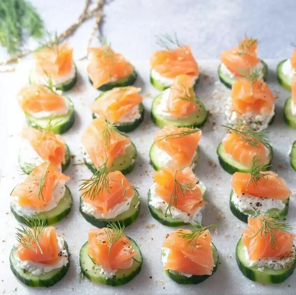 Smoked Salmon Cucumber Bites