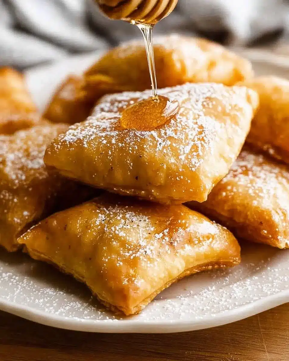 Delicious homemade sopapillas dusted with cinnamon sugar