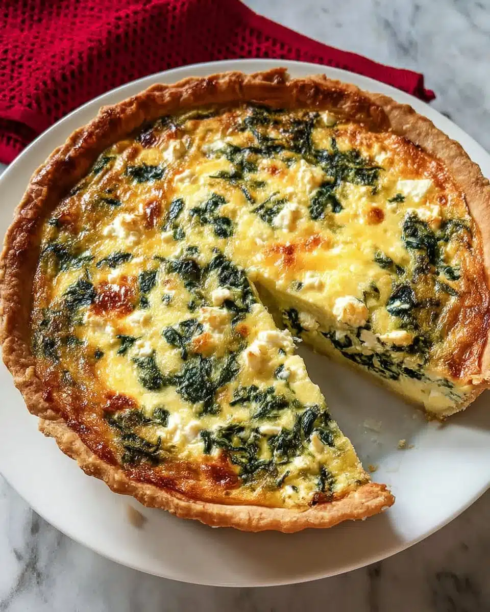 Delicious Spinach Feta Quiche