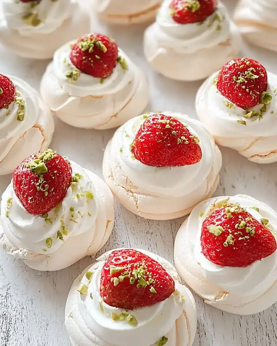 Strawberry Cardamom Pavlova Bites