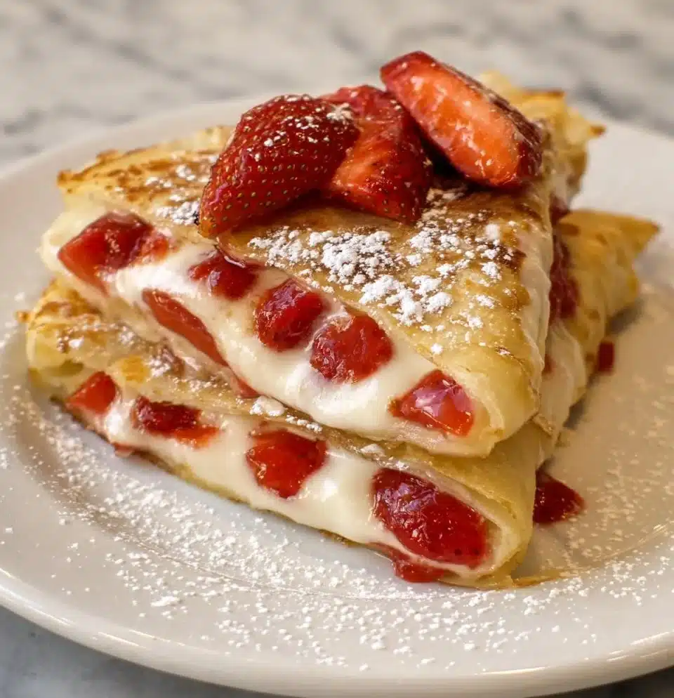 Strawberry Cheesecake Tortilla Rolls