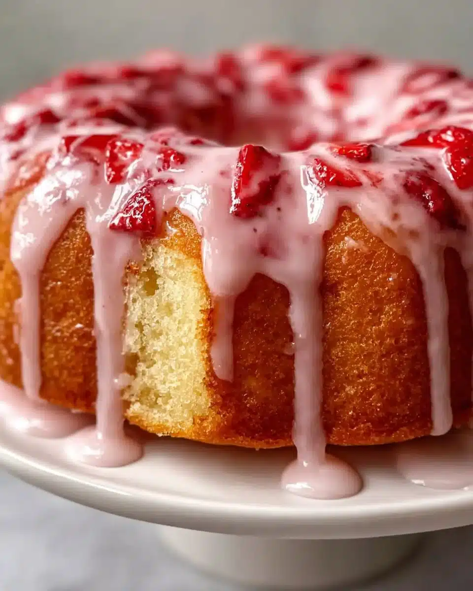 Strawberry Cream Cheese Pound Cake