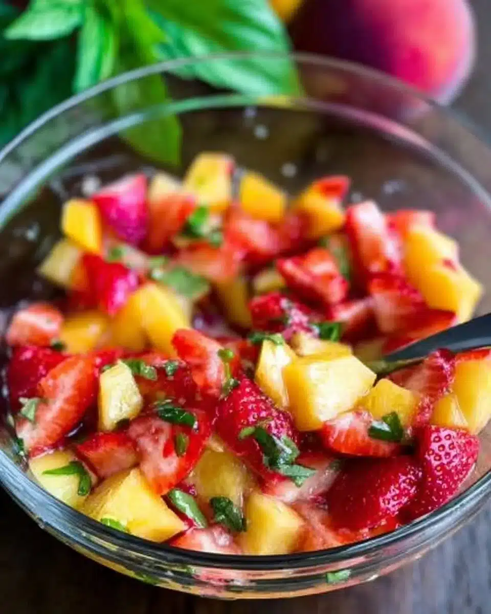 Strawberry Peach Fruit Salad Salsa