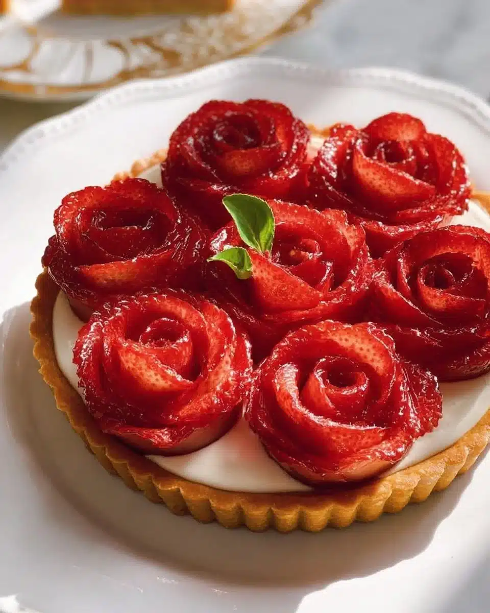 Strawberry Rose Tart