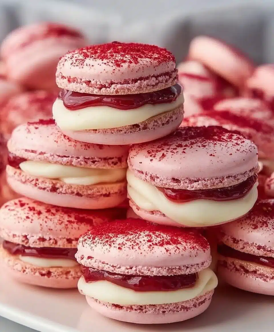 Strawberry Shortcake Macarons