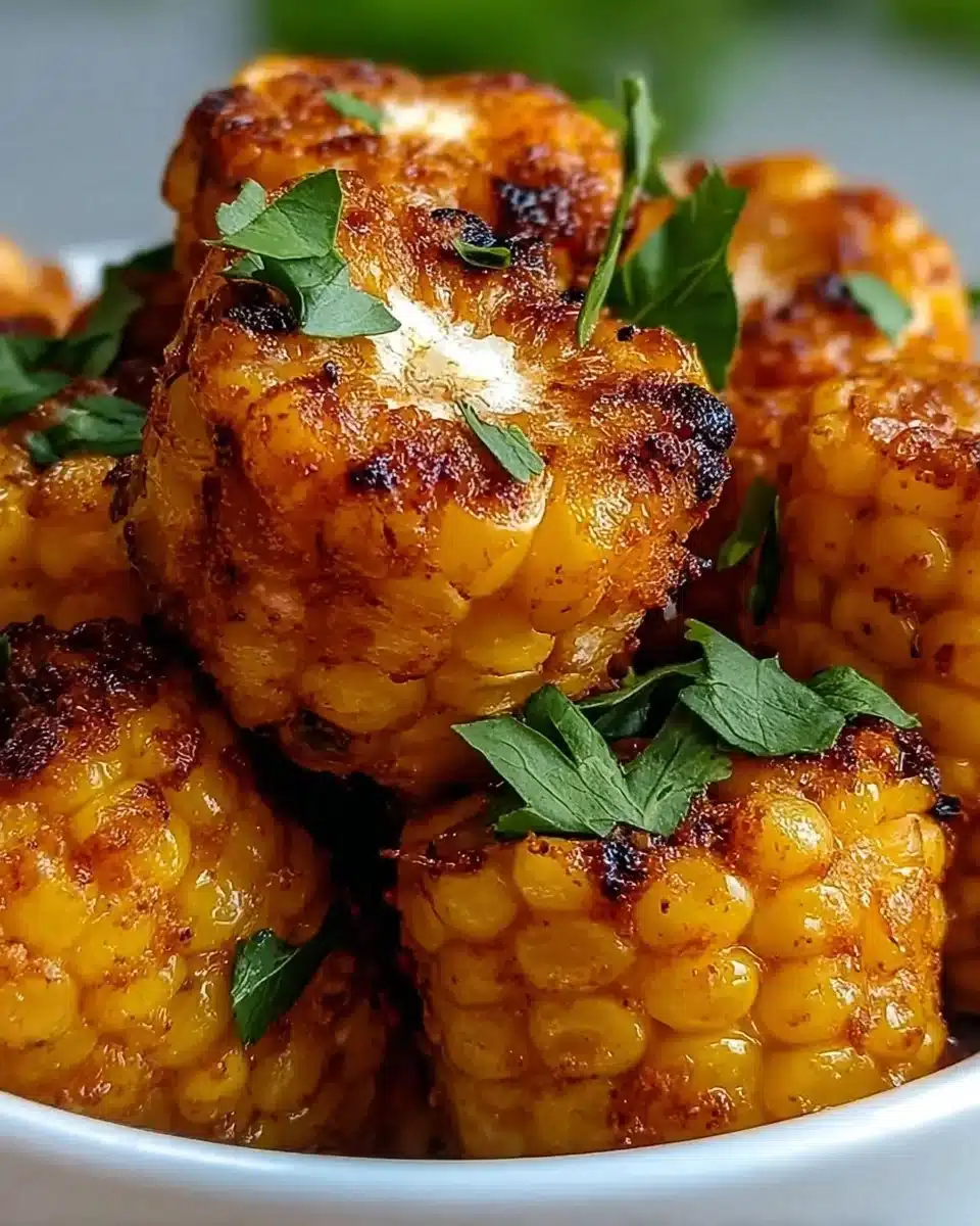 Delicious street corn bites served as a tasty appetizer.