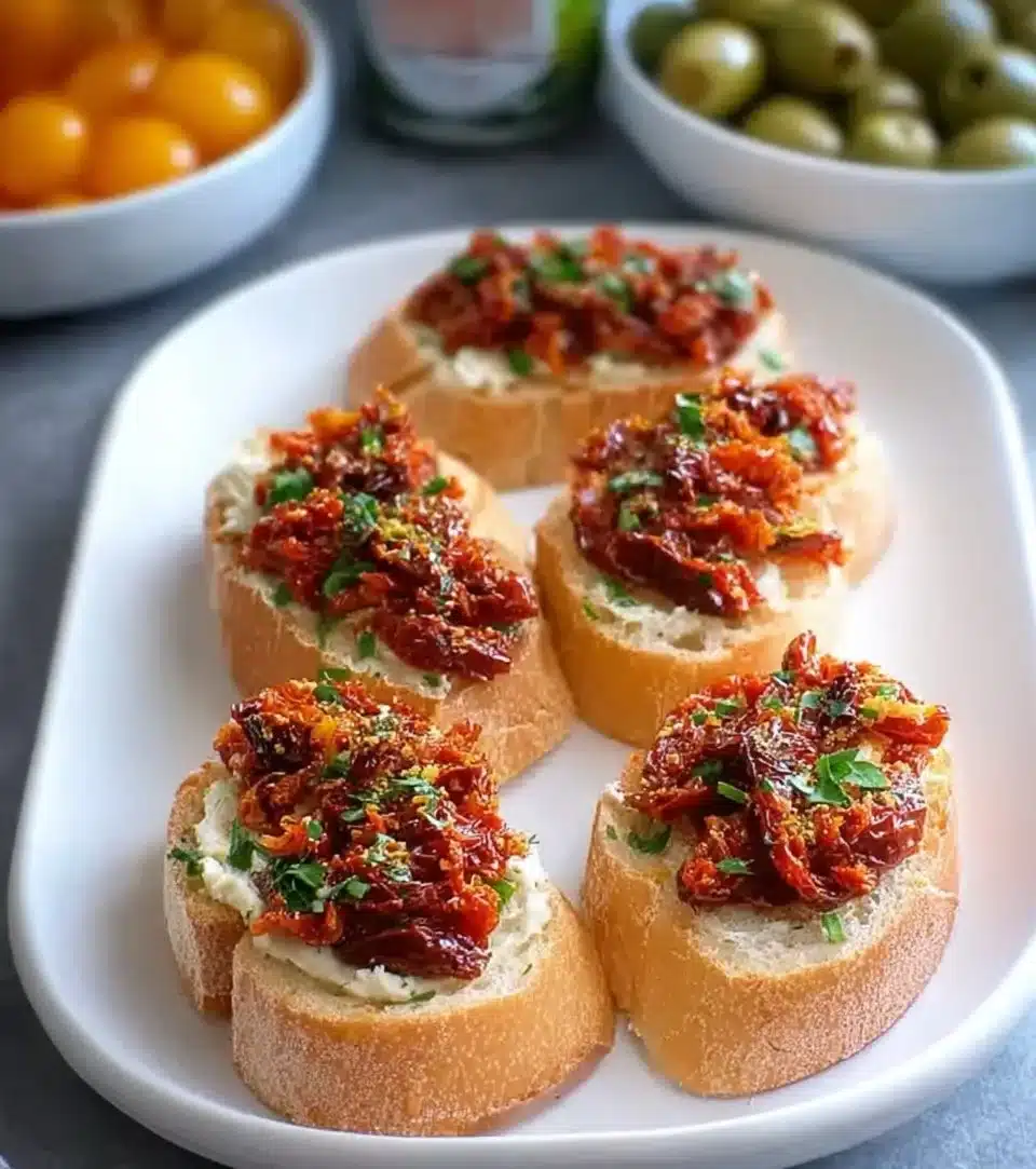 Crispy Sun-Dried Tomato Bruschetta