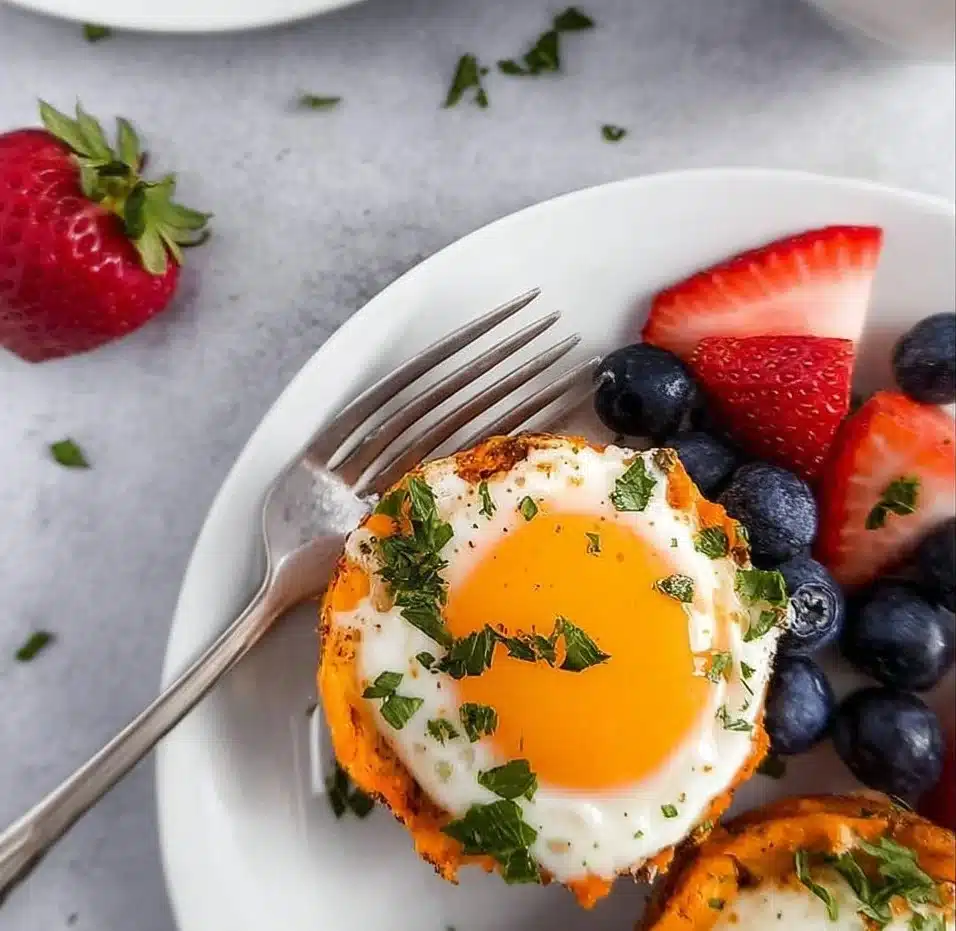 Sweet Potato Hash Baked Egg Cups