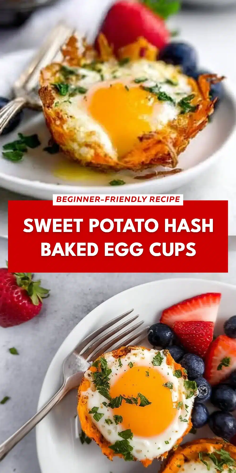 Sweet Potato Hash Baked Egg Cups