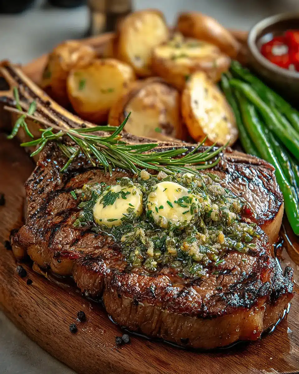 Classic T Bone Steak with Herb Butter