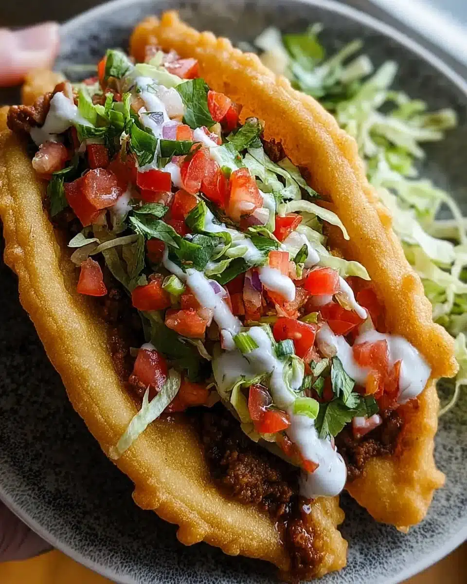 Taco Bell Chalupa with crispy shell and fresh toppings