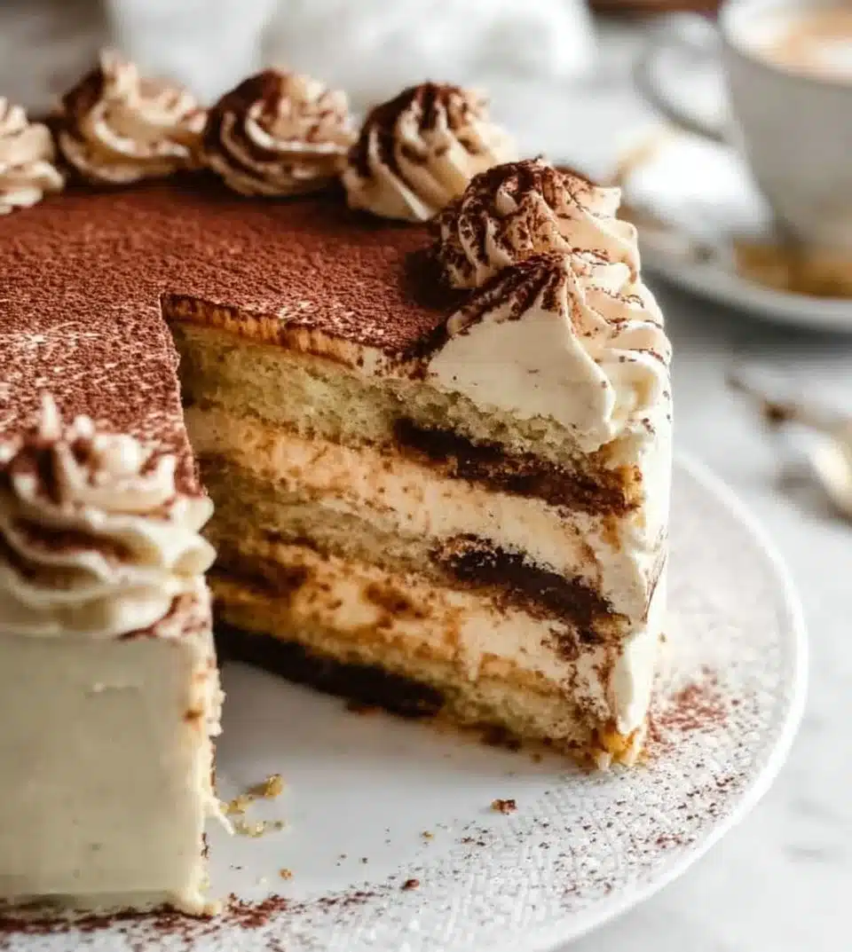 The BEST Tiramisu Cake with Mascarpone Frosting