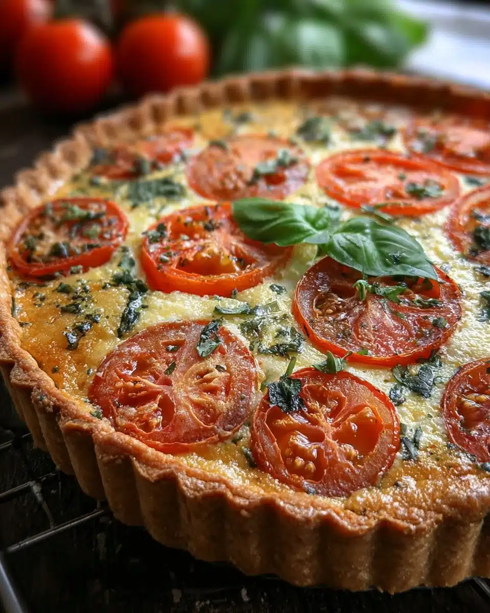 Fresh Tomato Basil Quiche