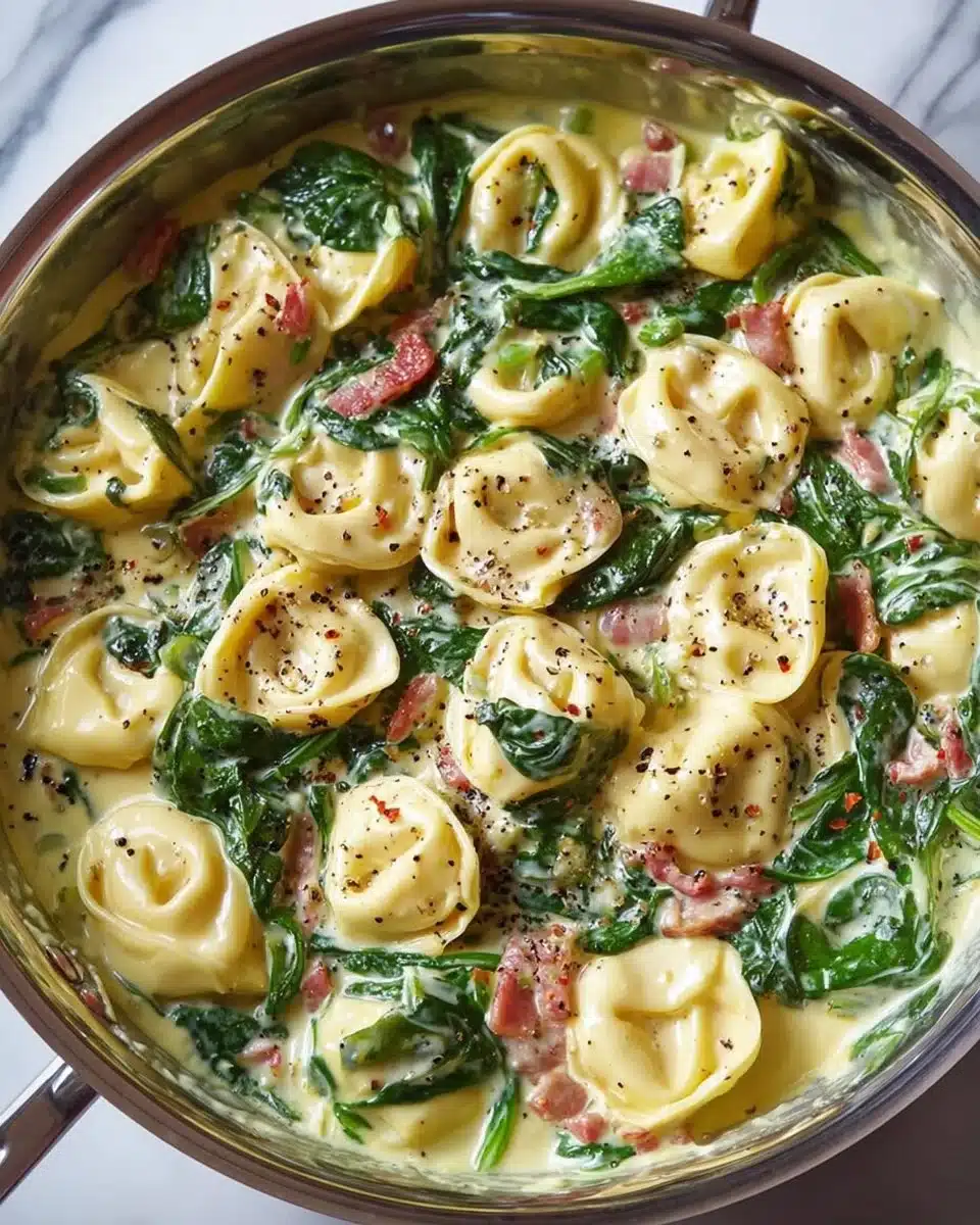 Creamy Tortellini with Spinach Recipe