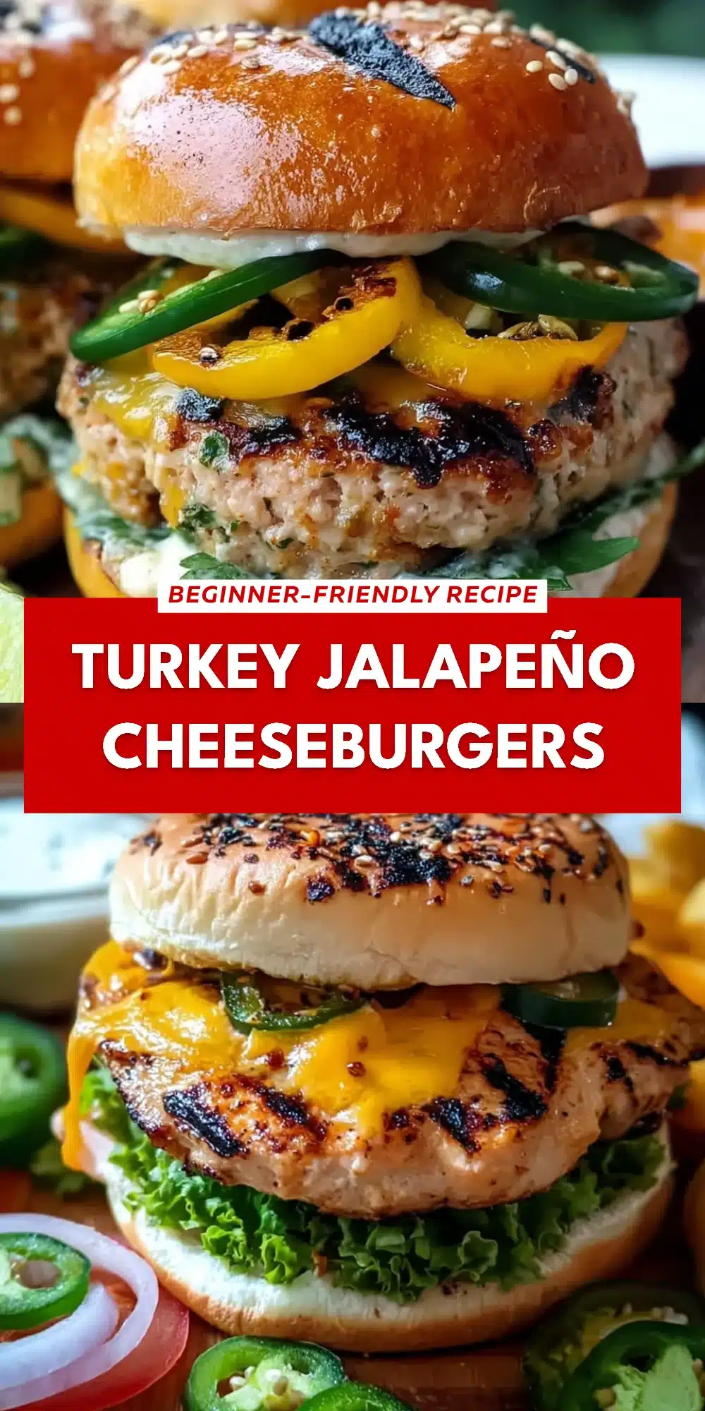 Turkey Jalapeño Cheeseburgers
