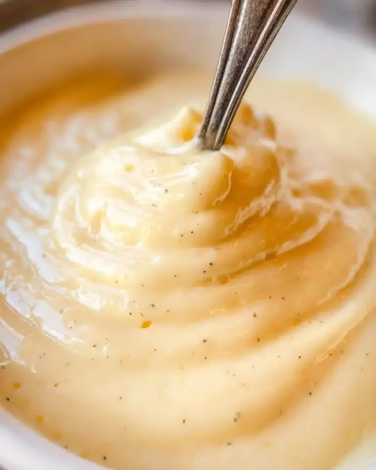 Delicious bowl of homemade vanilla pudding topped with whipped cream.