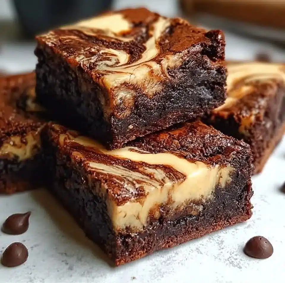 Delicious Vietnamese coffee brownies topped with a sprinkle of cocoa powder