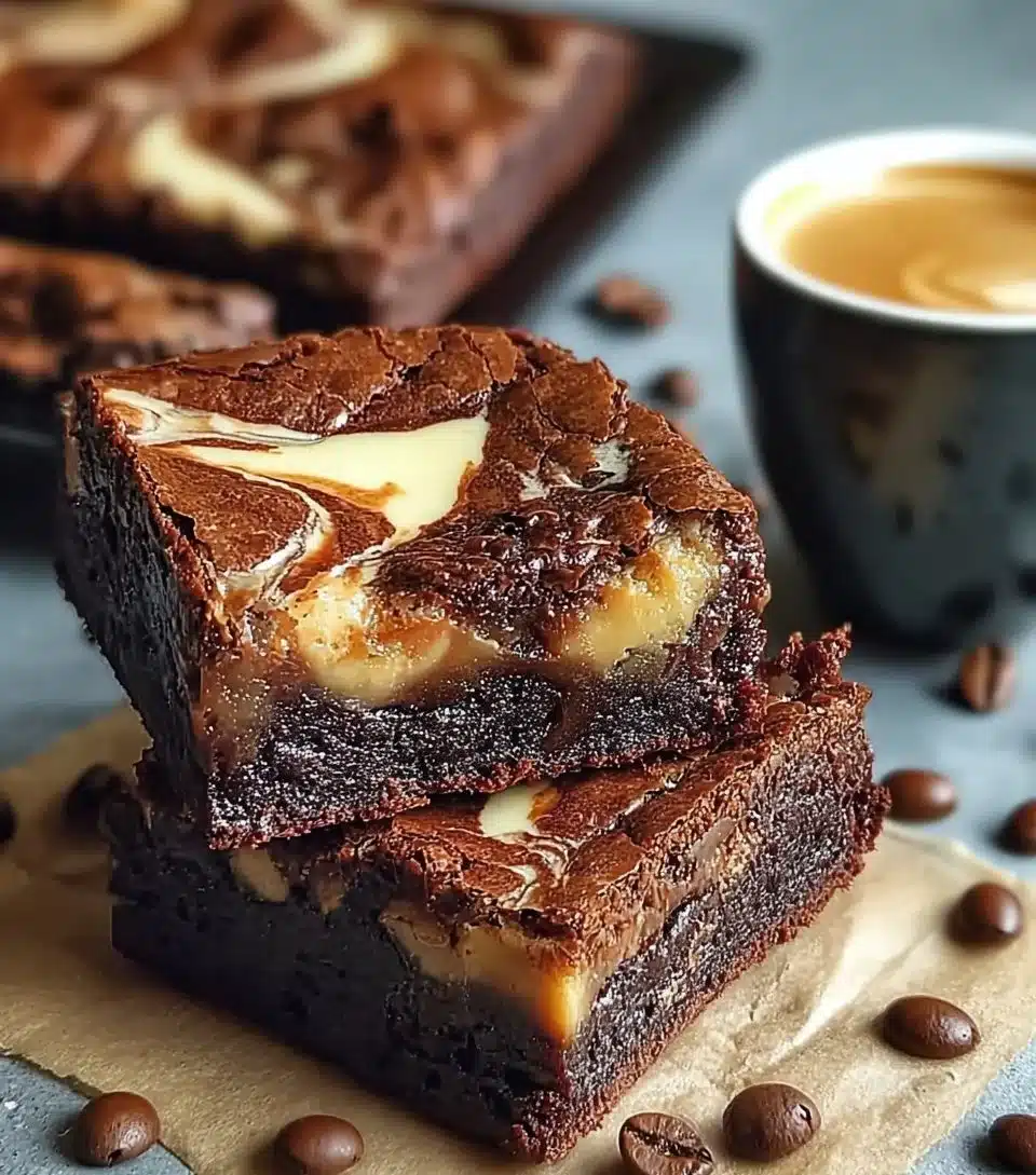 Irresistible Vietnamese Coffee Brownies with Condensed Milk Swirl
