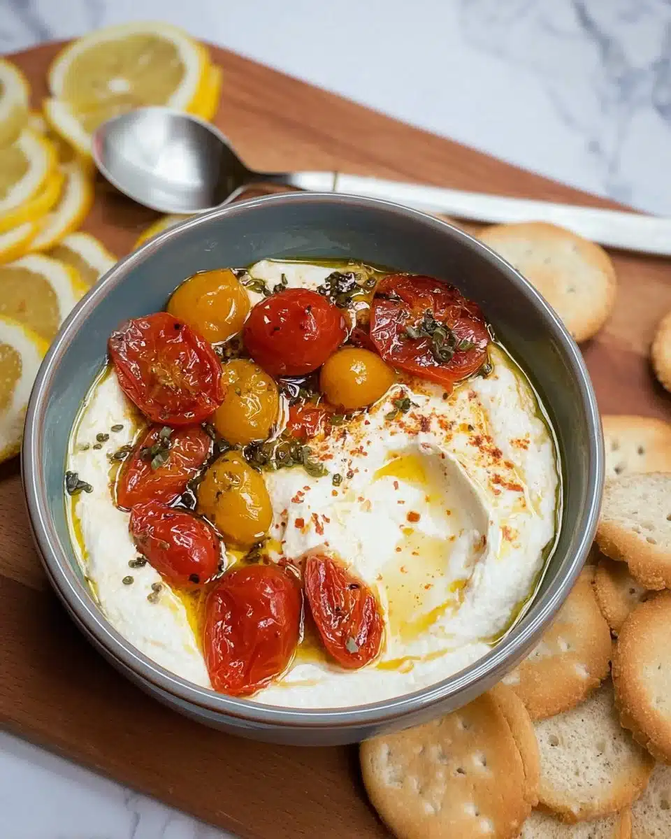 Whipped Feta Dip with Honey and Roasted Tomatoes