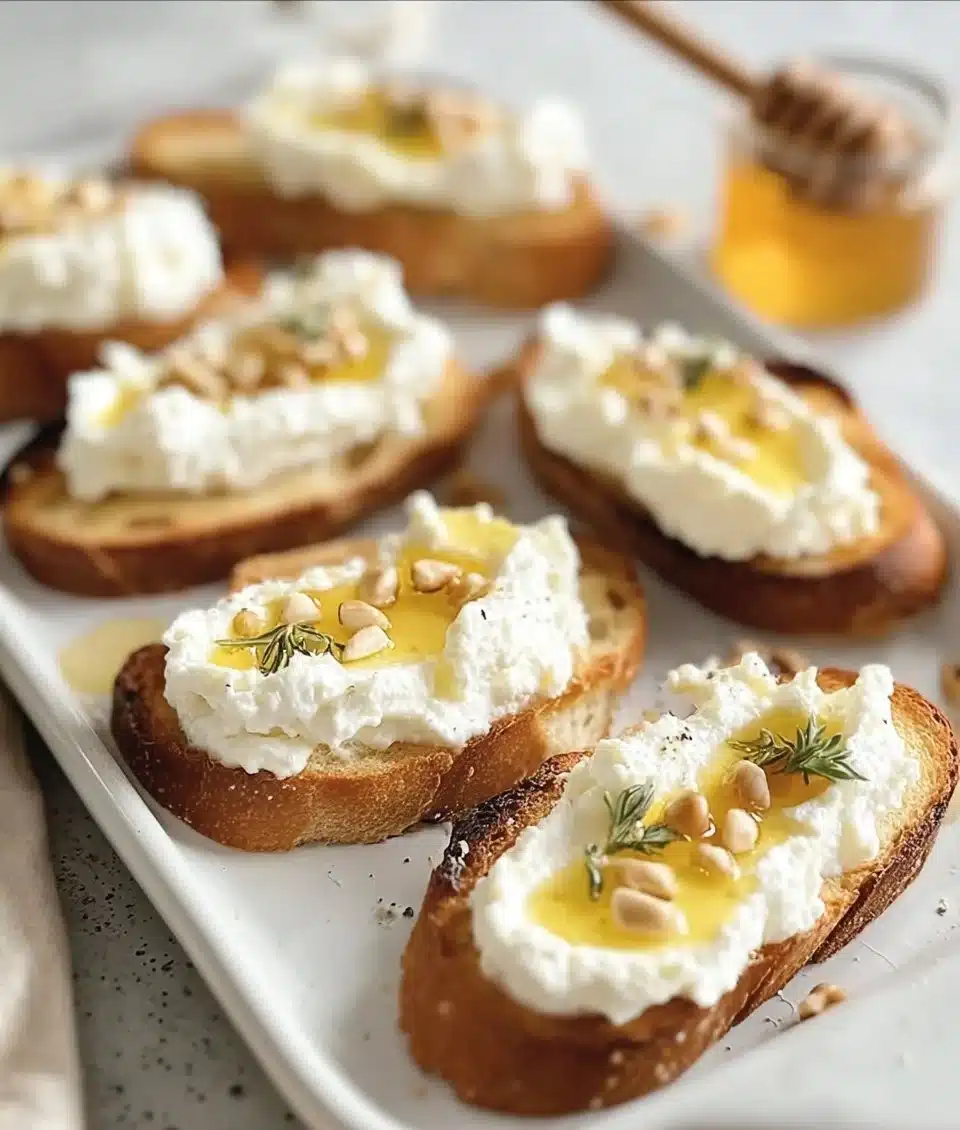 Whipped Ricotta Crostini with Honey