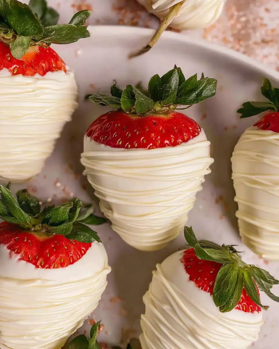 White Chocolate Covered Strawberries