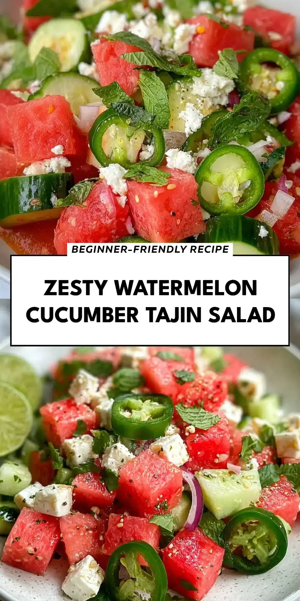 Zesty Watermelon Cucumber Tajin Salad
