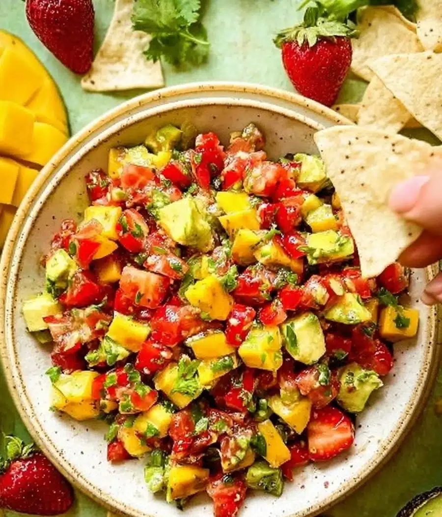 Avocado Strawberry Mango Salsa