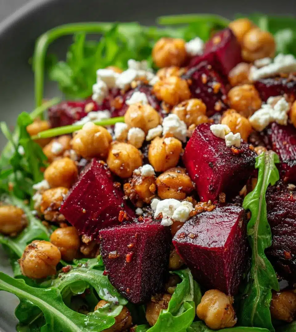 Beet Arugula Chickpea Salad