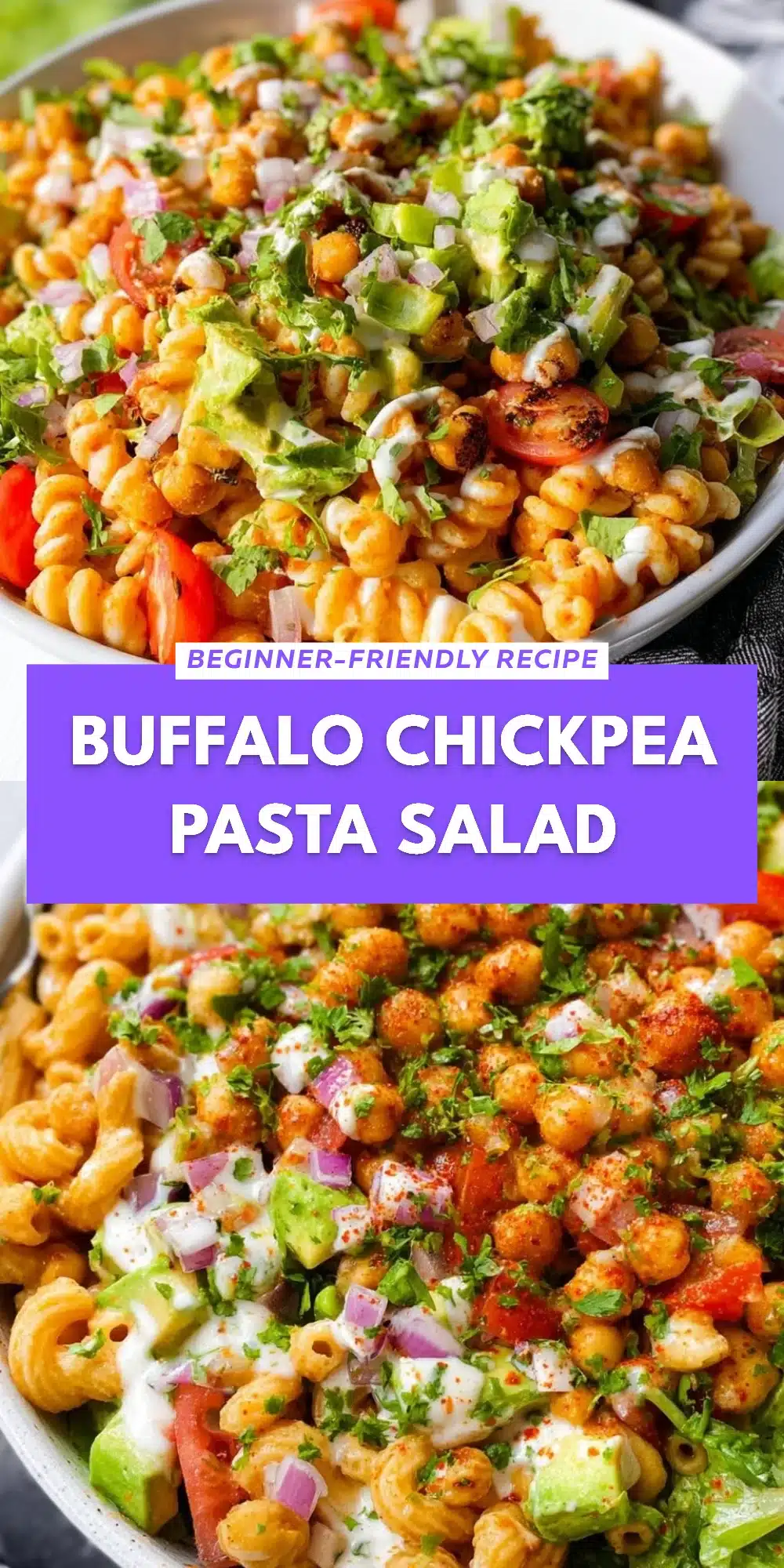 Buffalo Chickpea Pasta Salad