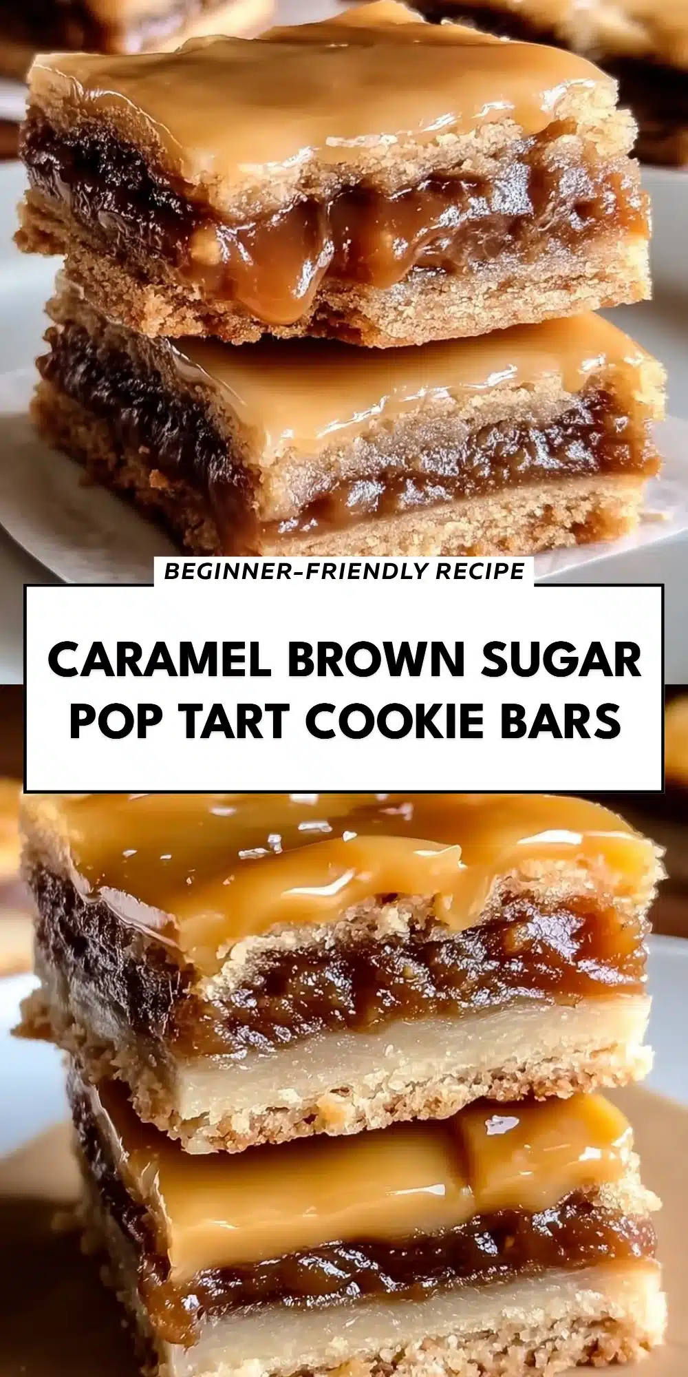 Caramel Brown Sugar Pop Tart Cookie Bars
