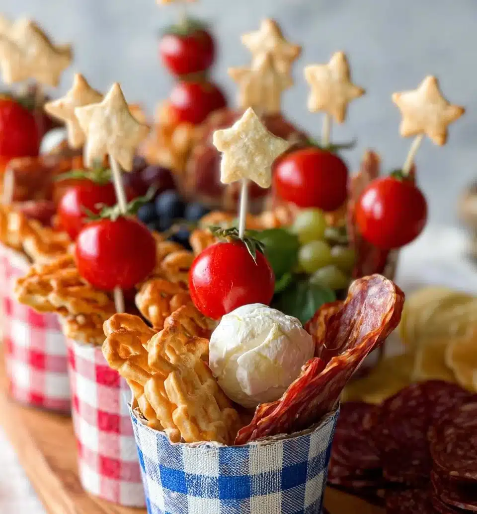 Fourth of July Charcuterie Cups