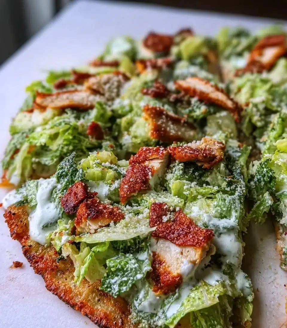 Chicken Caesar Salad Pizza