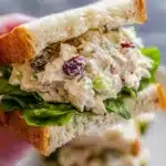 Chicken salad tea sandwiches on a platter for a light lunch or tea party