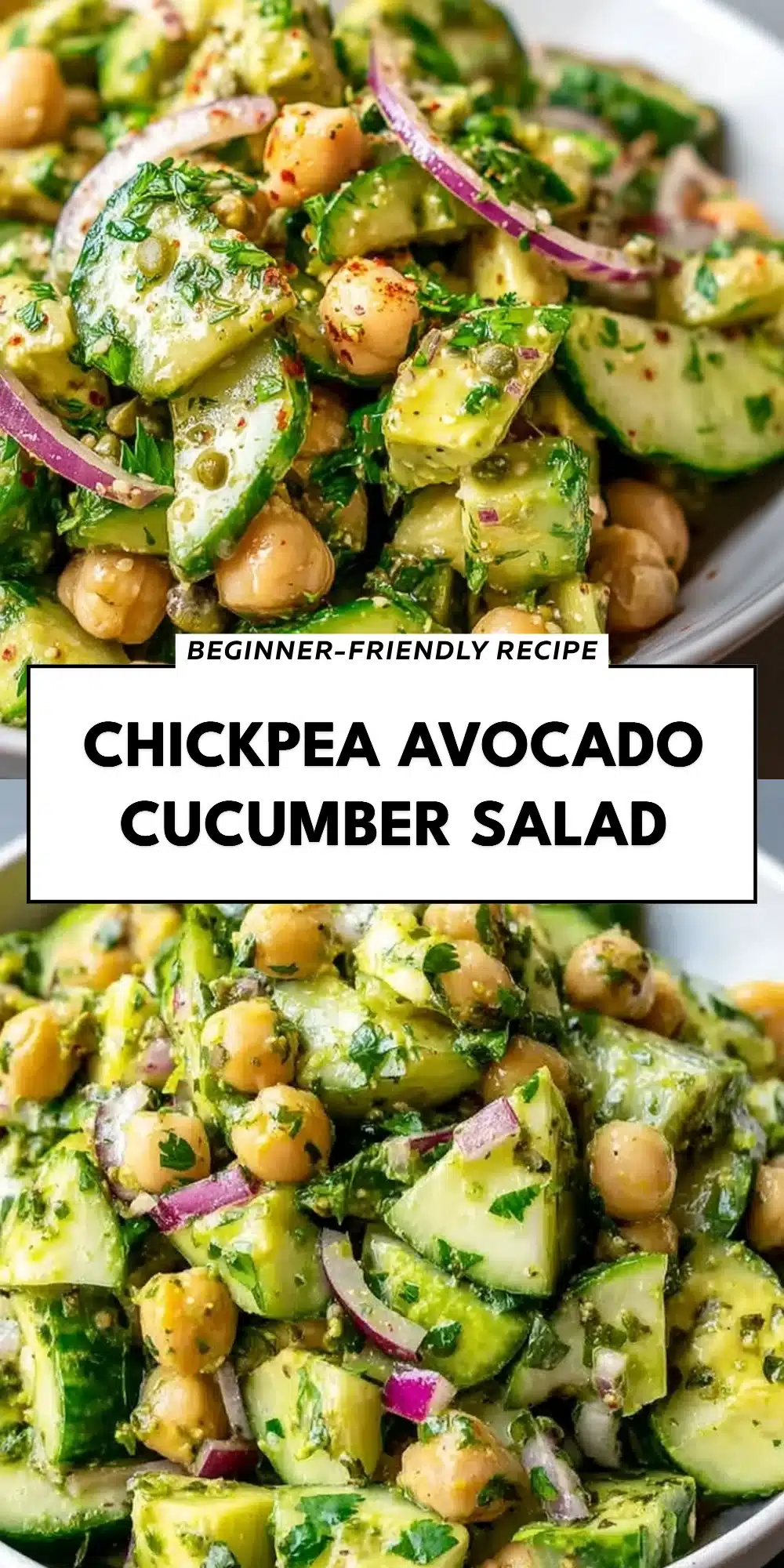 Chickpea Avocado Cucumber Salad