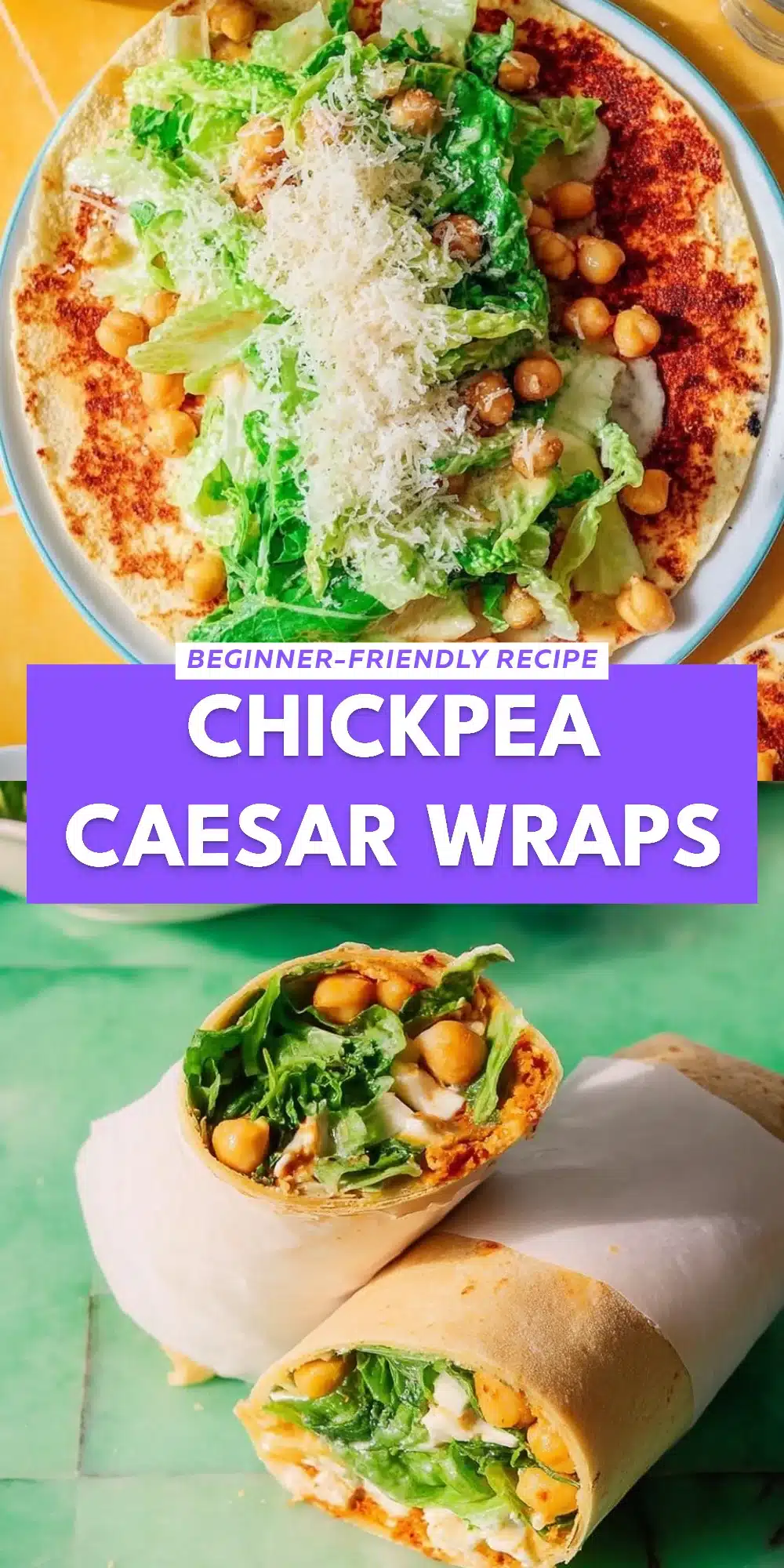 Chickpea Caesar Wraps