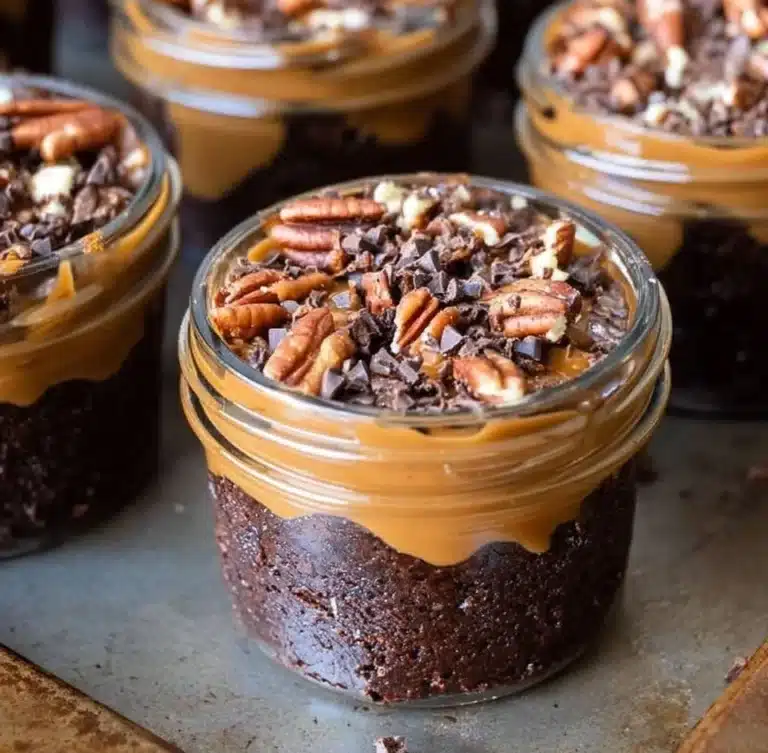 Delicious homemade Chocolate Brownies topped with chocolate chips