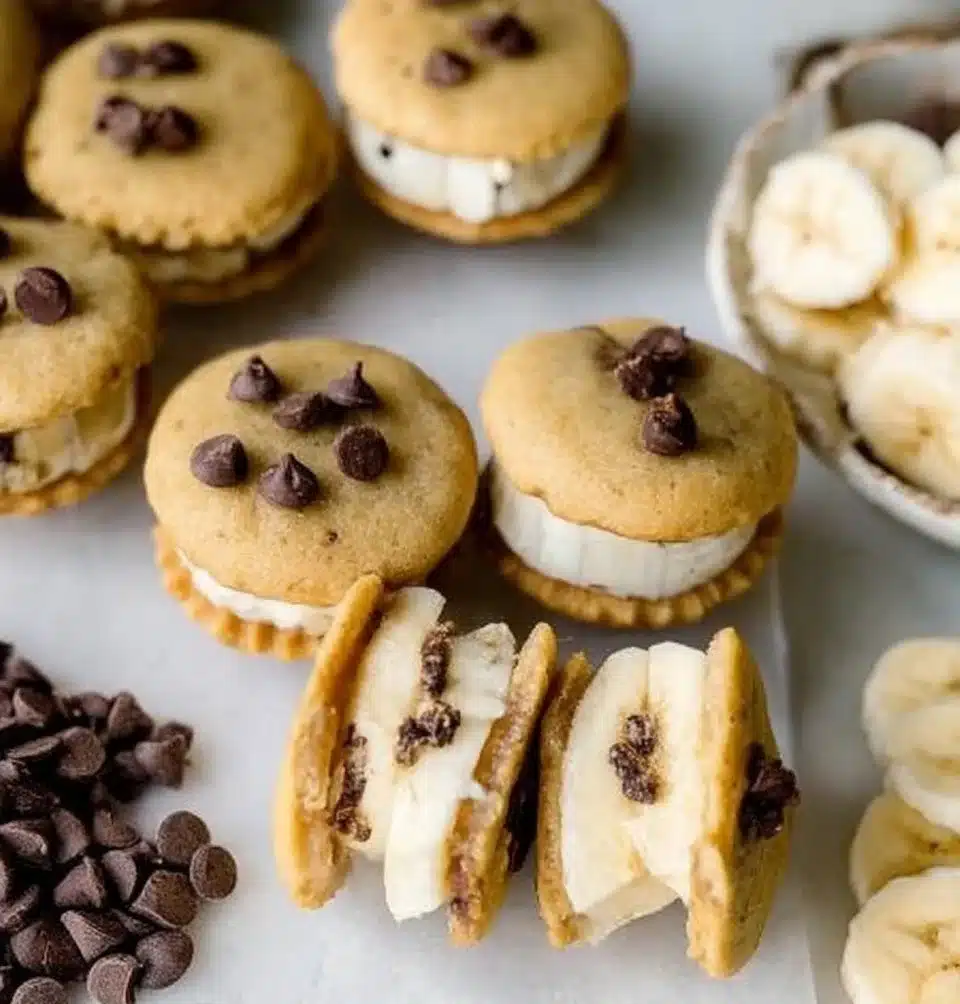 Cookie Dough Banana Sandwiches
