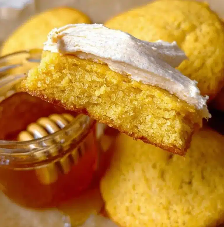 Delicious freshly baked cornbread cookies on a cooling rack