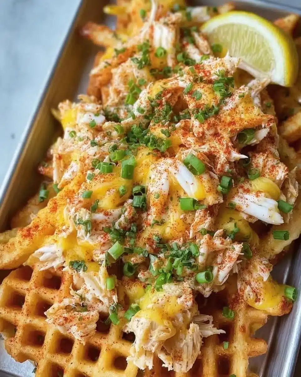Crab Fries with Cheddar Mozzarella and Old Bay Seasoning