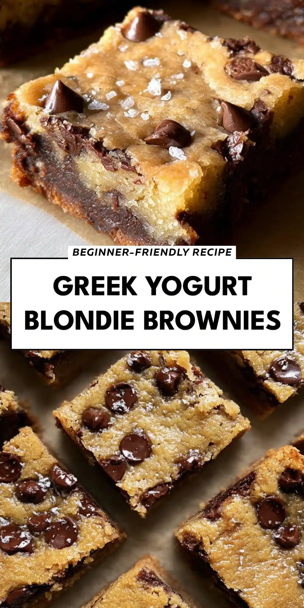 Greek Yogurt Blondie Brownies