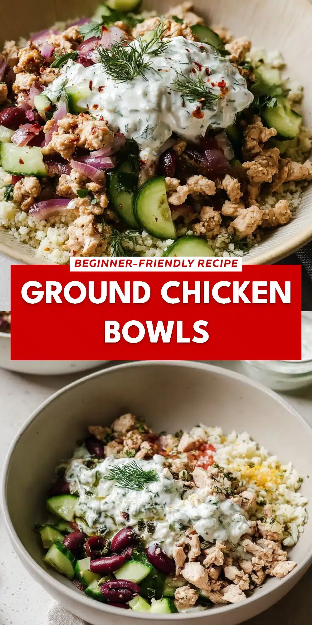 Ground Chicken Bowls