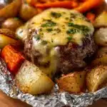 Hobo Dinner recipe with vegetables and meat cooked in foil
