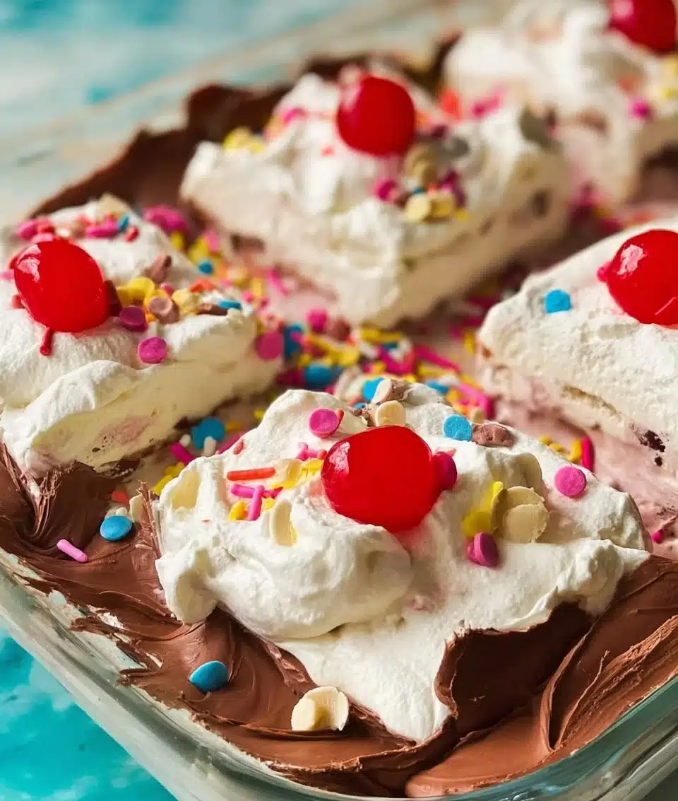 Ice Cream Sundae Squares
