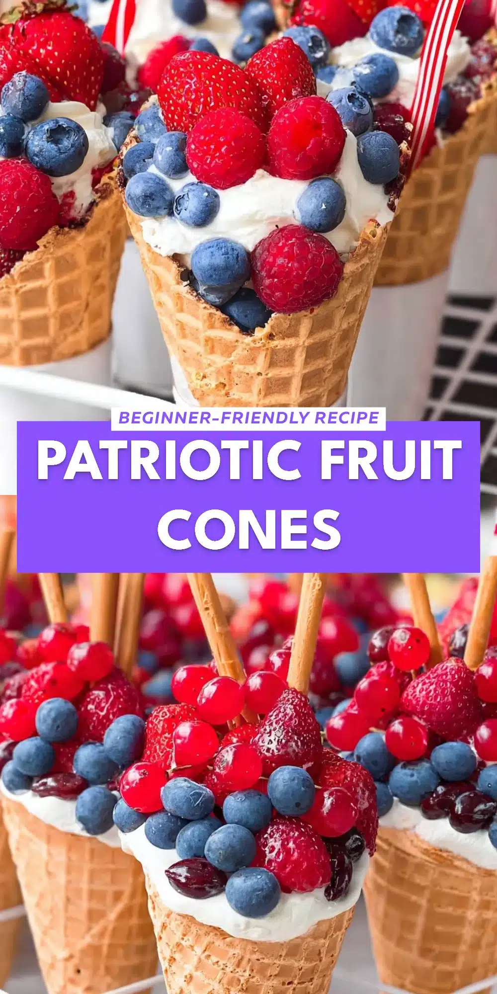Patriotic Fruit Cones