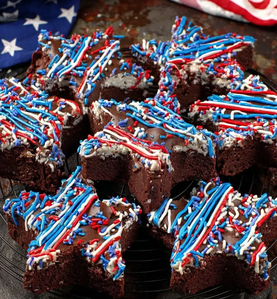 Patriotic Star Brownies