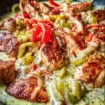 Pepper Chicken Skillet served with fresh herbs and spices
