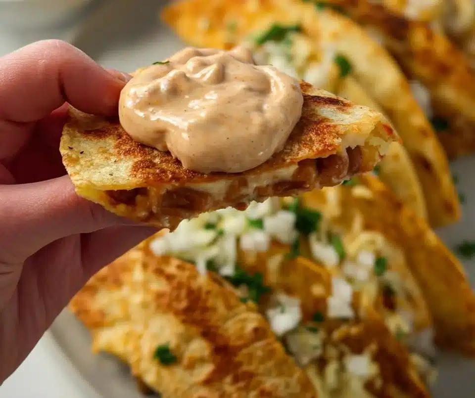 Delicious pinto bean tacos served with fresh toppings