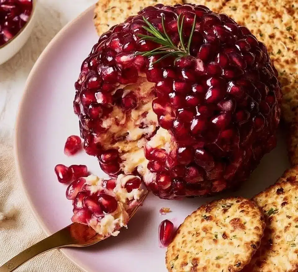 Pomegranate White Cheddar Cheeseball